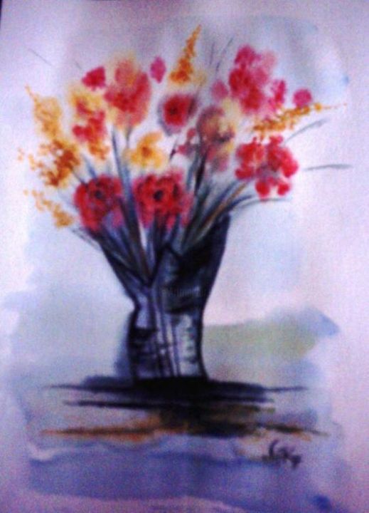 「moderne vase」というタイトルの絵画 Natkaによって, オリジナルのアートワーク, オイル