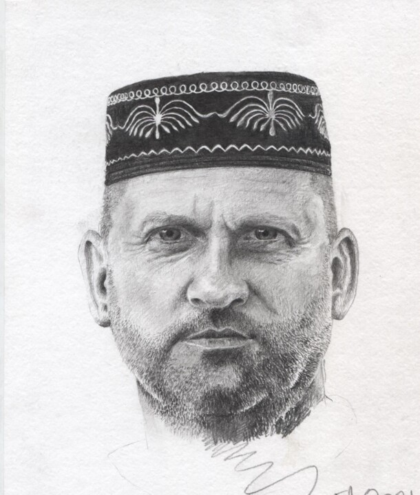 Drawing titled "Portrait of a man i…" by Natlav, Original Artwork, Pencil