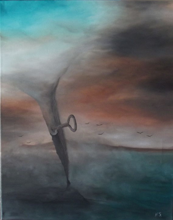 Malerei mit dem Titel ""Schlussel"" von Nataly Schirokov, Original-Kunstwerk, Öl