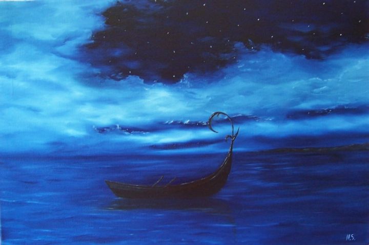 Картина под названием ""In der Nacht"" - Nataly Schirokov, Подлинное произведение искусства, Масло