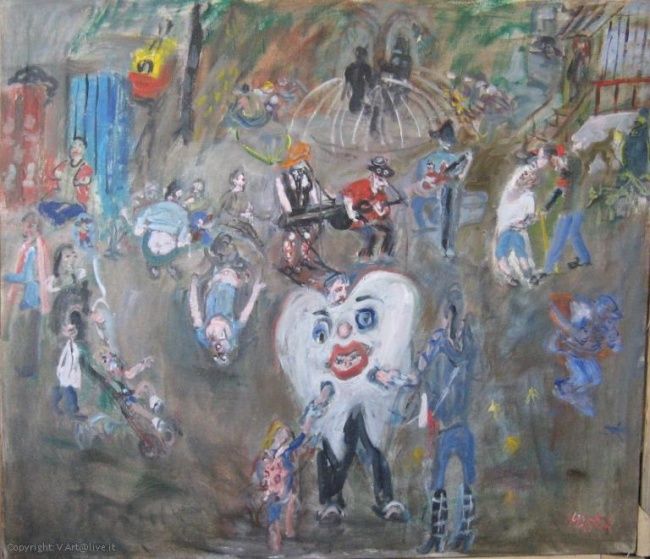Картина под названием "Новокузнецкая / Nov…" - Natta Konysheva, Подлинное произведение искусства, Другой