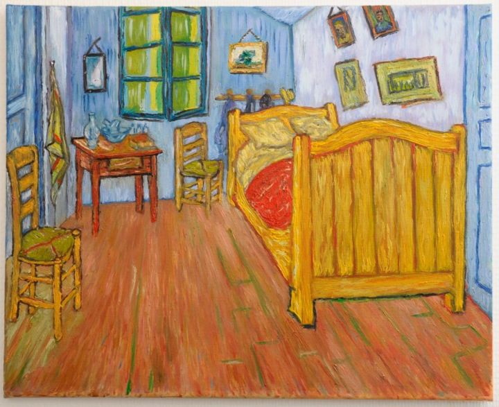 Painting titled "La Chambre de Van G…" by Frédéric Brizaud, Original Artwork, Oil