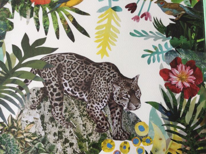 "Le jaguar" başlıklı Kolaj Nathalie Vanlaer tarafından, Orijinal sanat, Kolaj