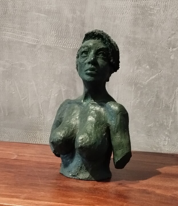 Sculpture intitulée "Nella modèle vivant" par Naty'Milau-Hg, Œuvre d'art originale, Terre cuite