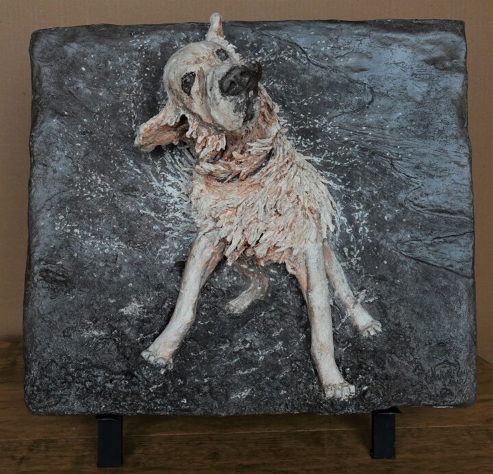 Sculpture intitulée "Médora haut-relief" par Naty'Milau-Hg, Œuvre d'art originale, Terre cuite