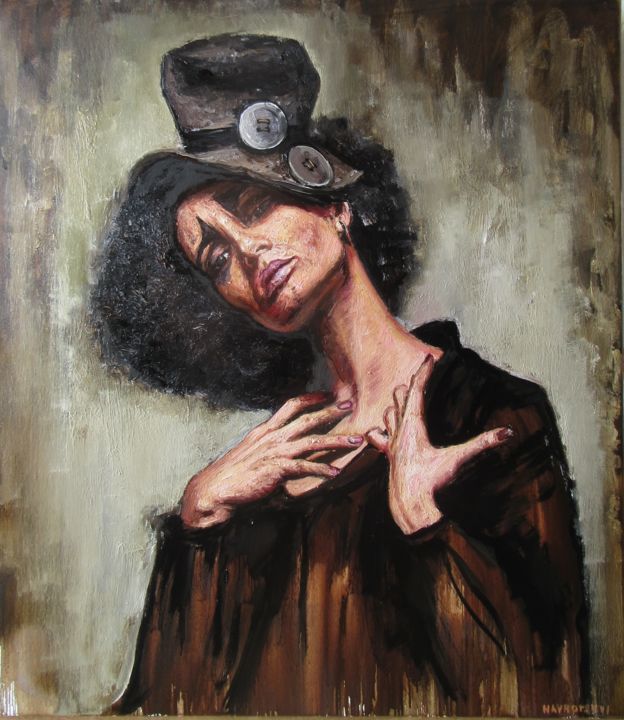Painting titled "and what about me" by Igor Navrotskyi, Original Art, Oil