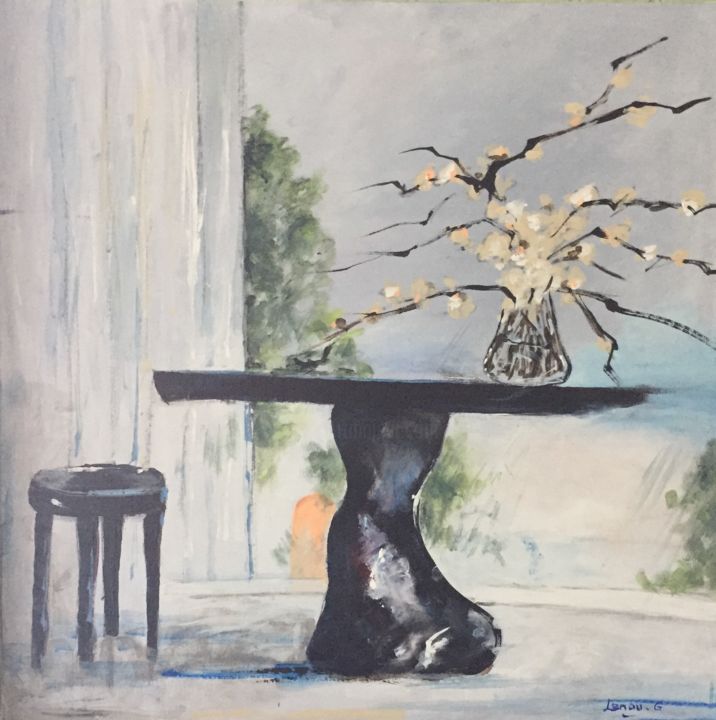 Peinture intitulée "Passons au salon" par Anne Rolin, Œuvre d'art originale