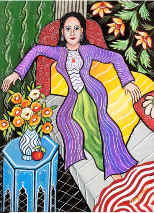 Peinture intitulée "Gracious Living" par Nayanaa Kanodia, Œuvre d'art originale, Gouache