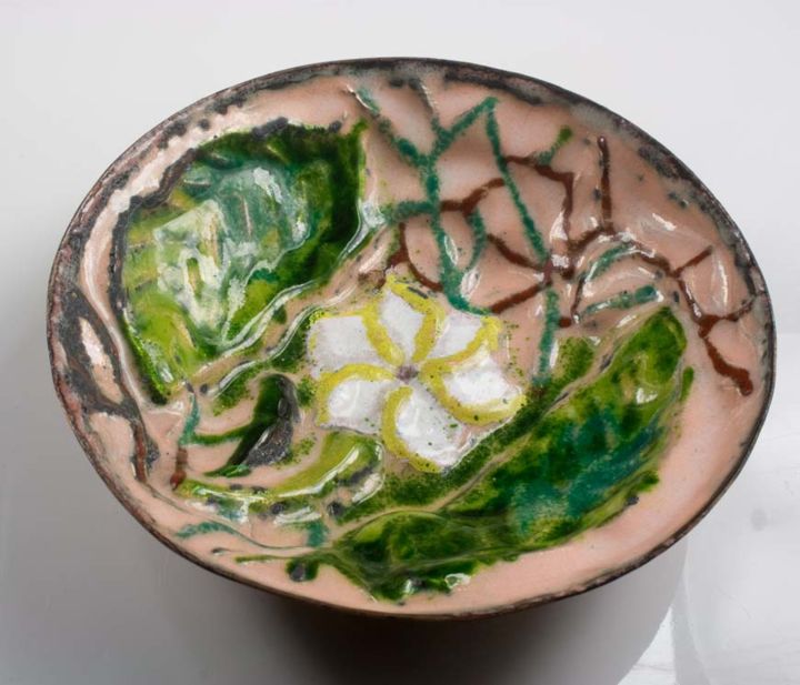 "white-flower-bowl-w…" başlıklı Heykel Nayna Shriyan tarafından, Orijinal sanat