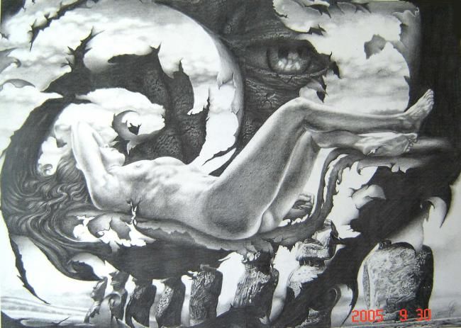 Pintura titulada "Las Delgadas Parede…" por Nazabal, Obra de arte original, Oleo