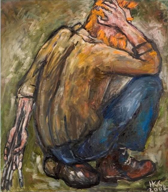 Painting titled "Van Gogh" by Karina Nazarova, Original Artwork, Oil