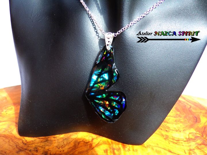 Artisanat intitulée "Sautoir Argent 925…" par Nazca Spirit Bijoux, Œuvre d'art originale, Colliers