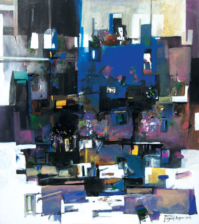 Painting titled "Memory lane-4" by Nazmul Ahsan, Original Art,