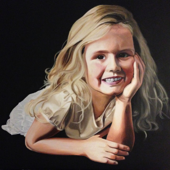 Schilderij getiteld "Enfant1.jpg" door Nathalie Crocetti, Origineel Kunstwerk, Acryl