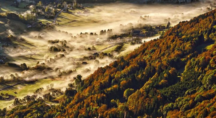 Fotografie getiteld "Matin d'Automne" door Noel Crosetti, Origineel Kunstwerk