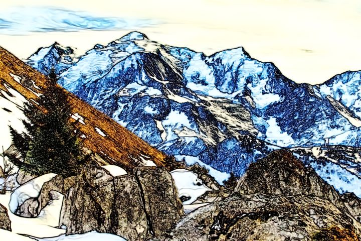 Mont Blanc Digital Arts By Noel Crosetti Artmajeur