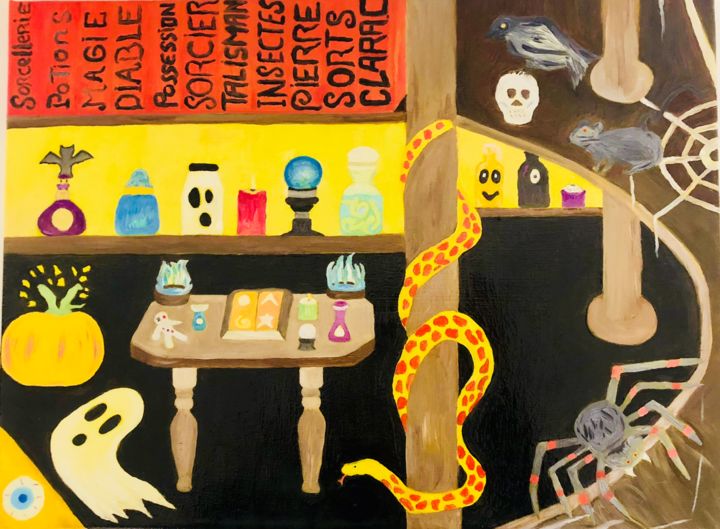 Peinture intitulée "Métamorphose" par Clara.C, Œuvre d'art originale, Huile Monté sur Châssis