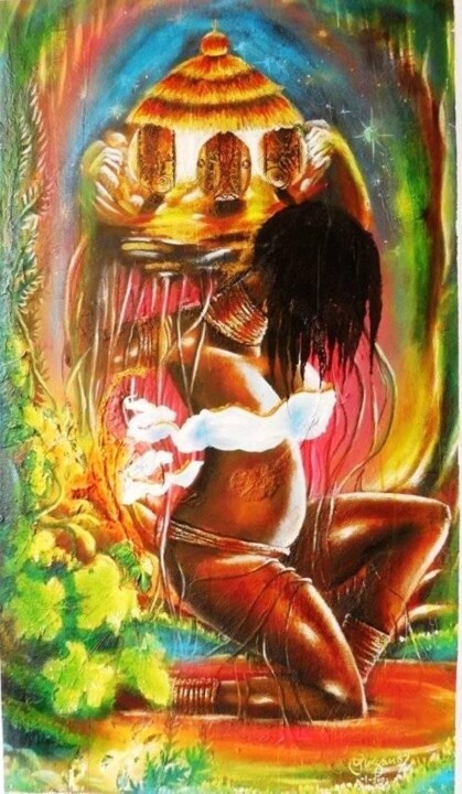 Peinture intitulée "ndzanael.jpg" par Ndzanael, Œuvre d'art originale, Acrylique