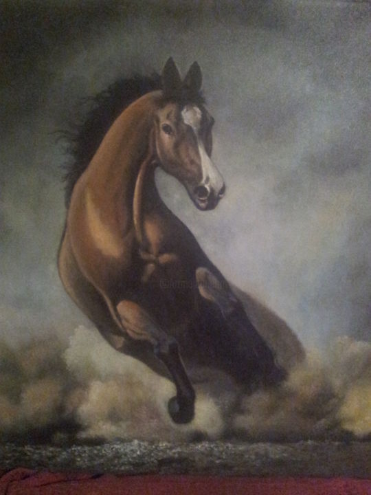 "Konj - Horse" başlıklı Tablo Nebojsa Marjanovic tarafından, Orijinal sanat, Petrol