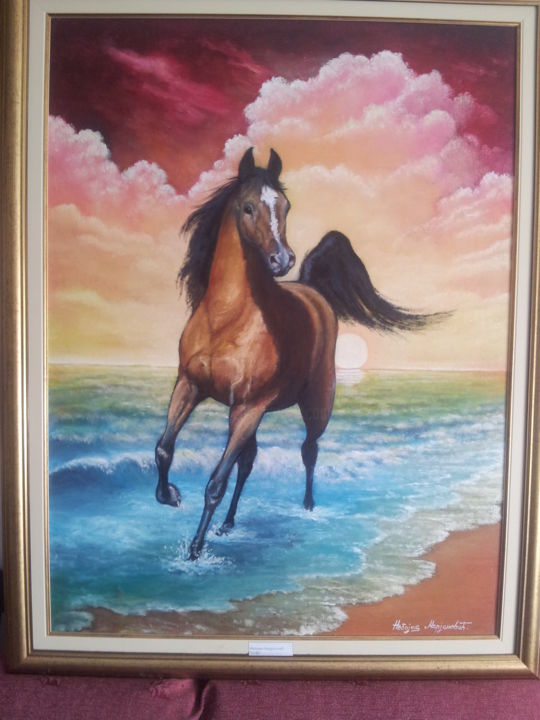 "Konj na plazi - Hor…" başlıklı Tablo Nebojsa Marjanovic tarafından, Orijinal sanat, Petrol
