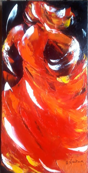 Painting titled "Reve" by Annie Nectoux, Original Artwork, Oil