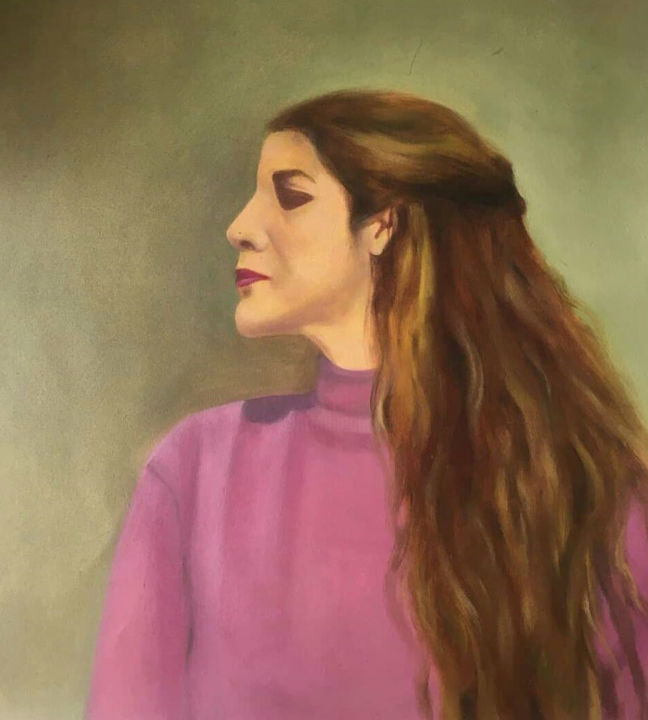 Painting titled "Untitled-2" by Neda Seyedabadi, Original Art, Oil
