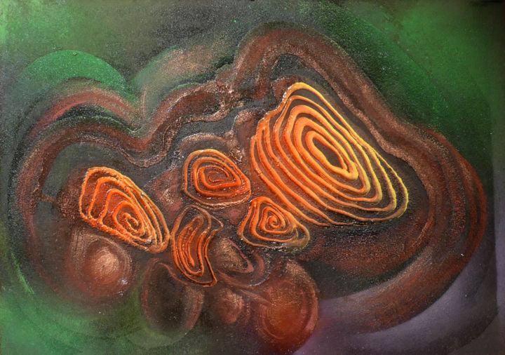 Painting titled "Magic" by Neeme Lall, Original Art, Acrylic