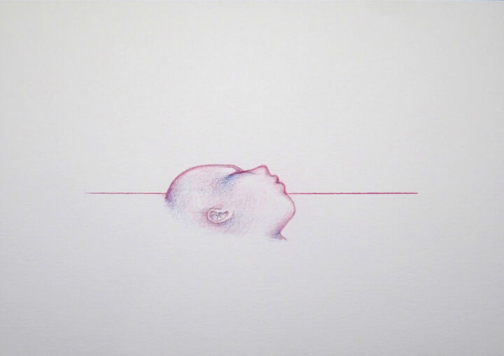 Dessin intitulée "Pink sleeper" par Nef, Œuvre d'art originale, Crayon