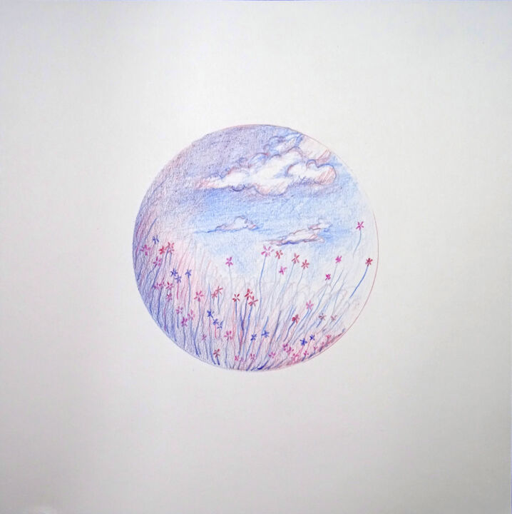 Disegno intitolato "Dream bubble" da Nef, Opera d'arte originale, Matita