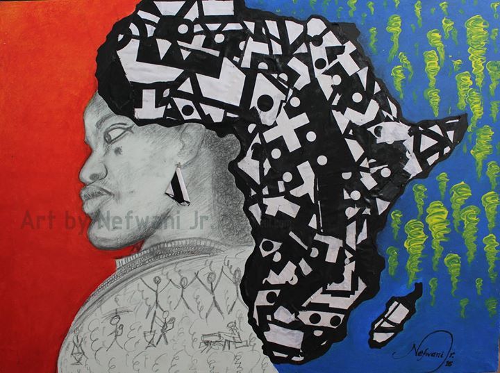 Peinture intitulée "Wiza Kia Aflika" par Nefwani Junior, Œuvre d'art originale, Acrylique
