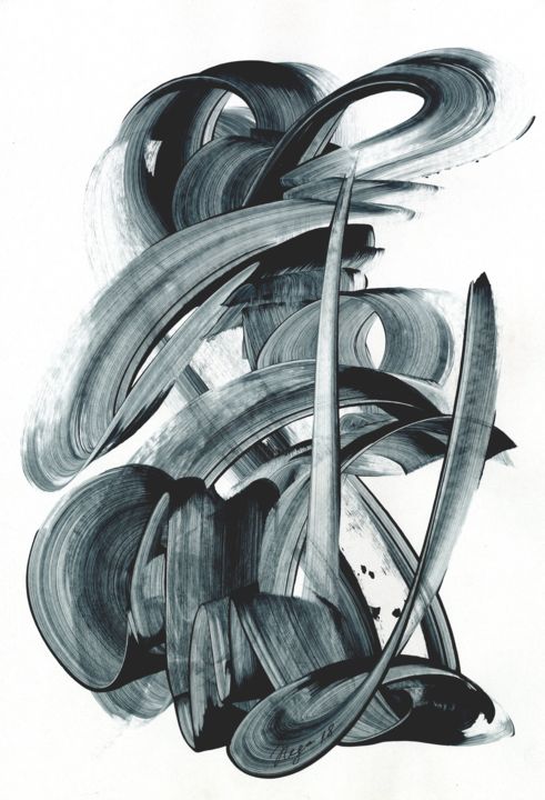 Malerei mit dem Titel "Personal Calligraph…" von Nega, Original-Kunstwerk, Andere