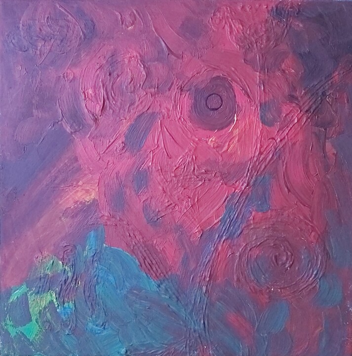 Painting titled "mauvais oeil" by Neige Massa, Original Artwork, Acrylic