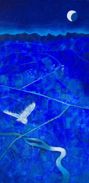 Painting titled "ghost-flight-galler…" by Neil Whitehead, Original Artwork, Acrylic