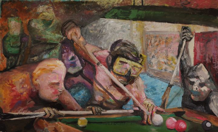 Painting titled "Butata" by Neil Carandang, Original Art, Oil