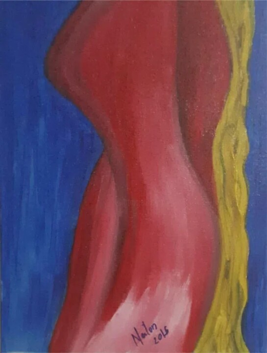 Pintura intitulada "Mulher" por Neilon Batista, Obras de arte originais, Acrílico