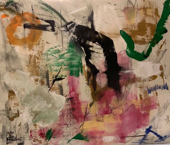 Painting titled "Improvisation 2019…" by Neil Stalnaker, Original Artwork, Acrylic