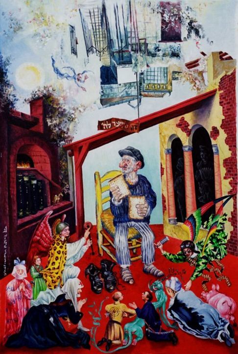 Painting titled "Passover" by Nekoda Singer, Original Artwork, Oil