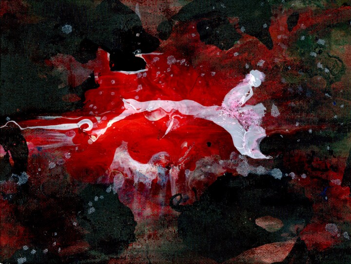 Malerei mit dem Titel "Solitude" von Nektar Balian, Original-Kunstwerk, Tinte
