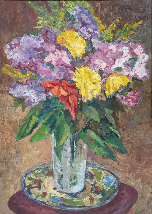 "Bouquet No.1" başlıklı Tablo Neli Salkova tarafından, Orijinal sanat, Petrol