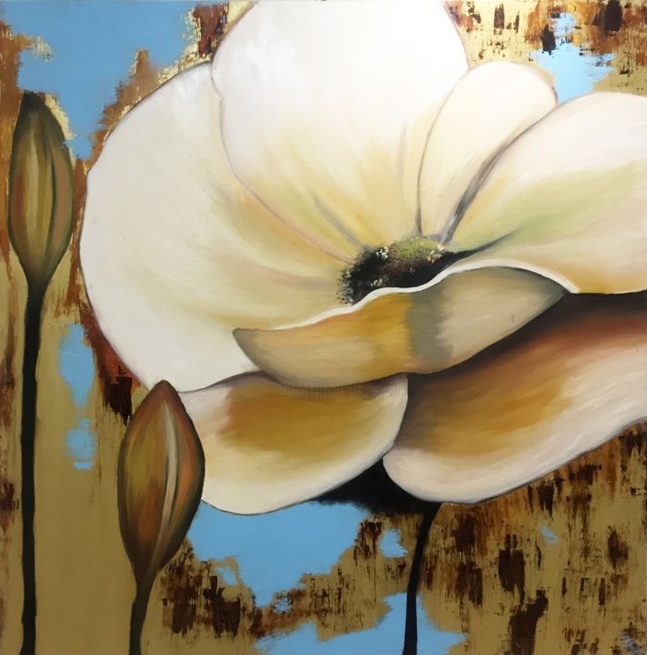 Schilderij getiteld "Spring Bloom" door Nelia Aryana, Origineel Kunstwerk, Olie