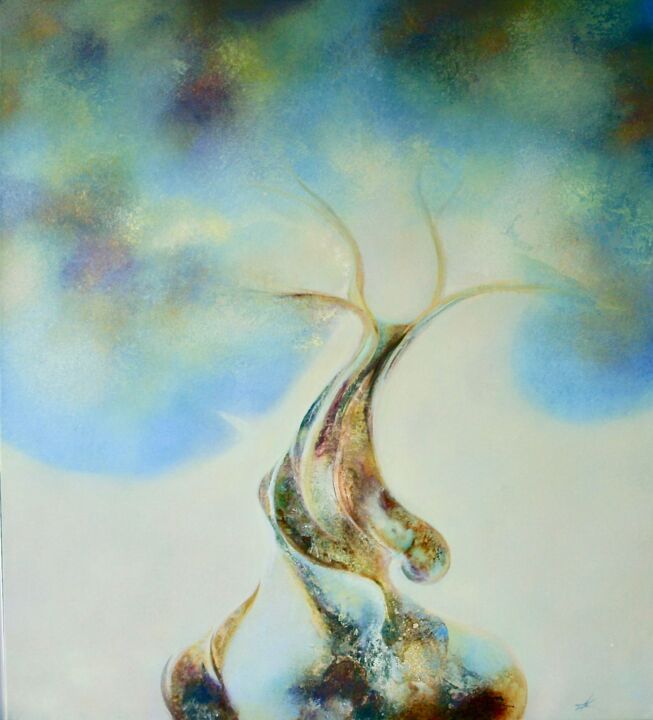 Painting titled "Sirius" by Nelly Kieffer, Original Artwork, Oil