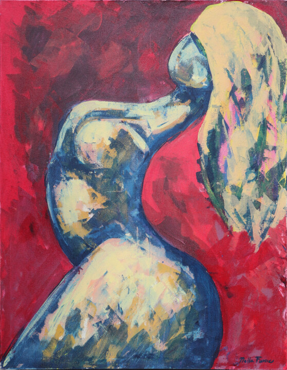 Картина под названием "Marina" - Nella Fauve, Подлинное произведение искусства, Акрил Установлен на Деревянная рама для носи…