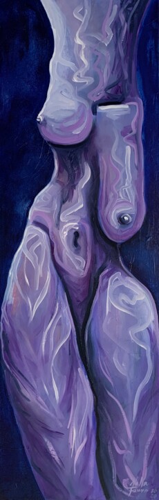 "Purple Venus" başlıklı Tablo Nella Fauve tarafından, Orijinal sanat, Petrol