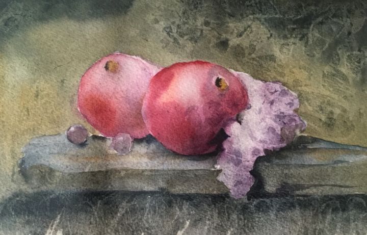 Painting titled "ef697a4f-4c47-40f0-…" by Nelli Lopatina, Original Art, Watercolor