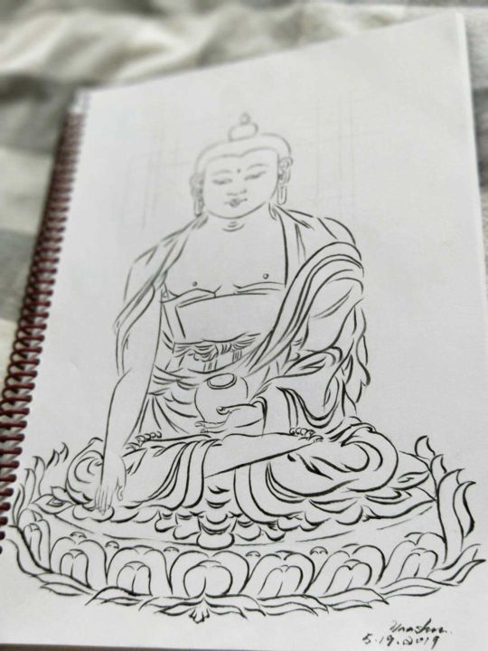 Drawing titled "whatever-su.jpg" by Yanshu, Original Artwork, Ballpoint pen