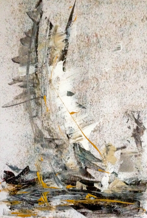 Peinture intitulée "1entrainementdhiver" par Nelly Quéré Cougard, Œuvre d'art originale, Huile