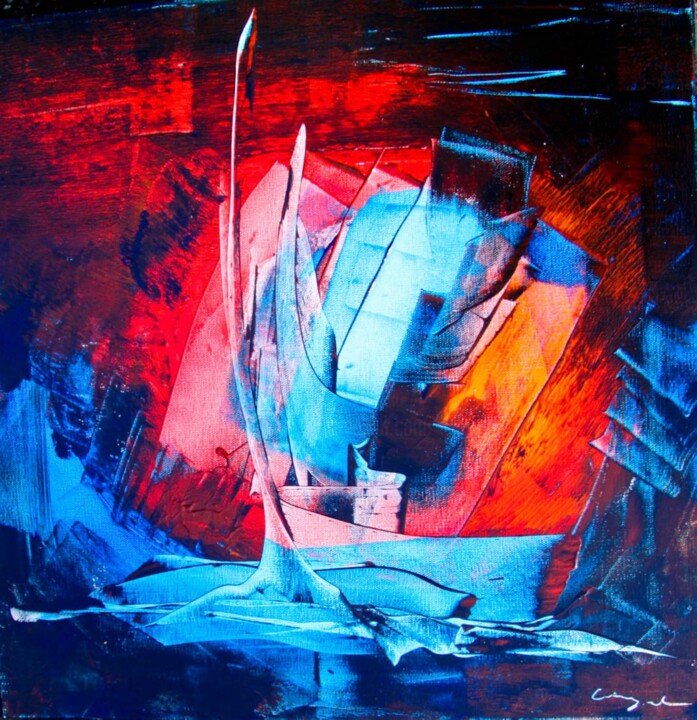 Pintura intitulada "transparence 8IEME…" por Nelly Quéré Cougard, Obras de arte originais