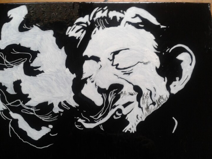 Peinture intitulée "Gainsbourg" par Nelly Rouffet, Œuvre d'art originale, Acrylique