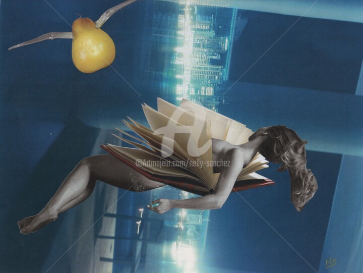 Collages titulada "Rêves" por Nelly Sanchez, Obra de arte original