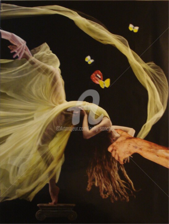 Collages intitolato "Fatalité" da Nelly Sanchez, Opera d'arte originale